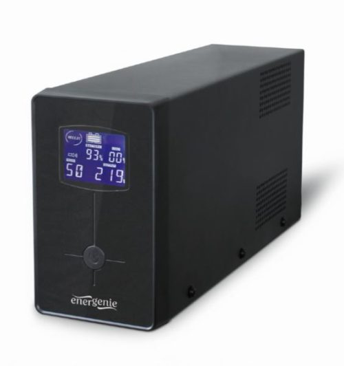 Gembird UPS with USB and LCD display, 850 VA, black
