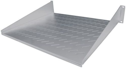 NaviaTec 19" polica za mrežni ormar, 400 mm, 3U, Cantilever, siva