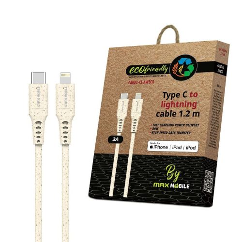 MAXMOBILE DATA KABEL I-PHONE LIGHTNING-TYPE C MFI Apple CA002 QC 3A 1,2m ECO