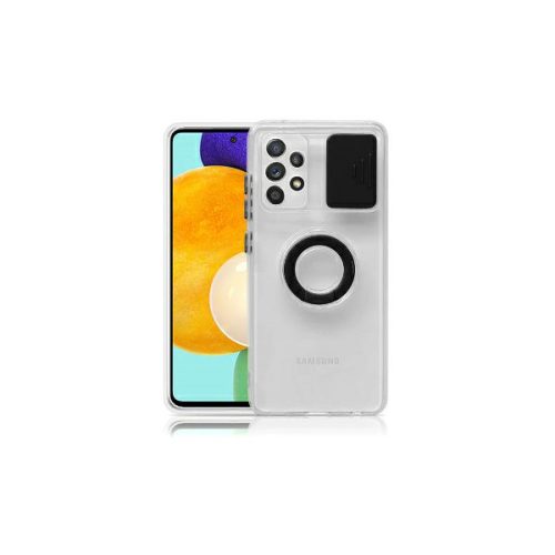 MM TPU SAM GALAXY A13 5G/A04S CLEAR CAM AND RING, 2mm black