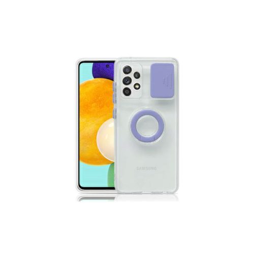 MM TPU SAM GALAXY A13 5G/A04S CLEAR CAM AND RING, 2mm purple