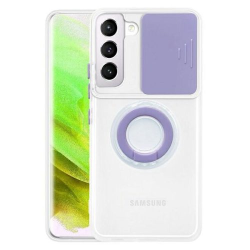 MM TPU SAM GALAXY A14 CLEAR CAM AND RING, 2mm purple