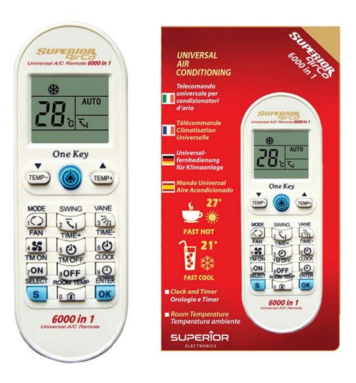 SUPERIOR UNIVERZALNI DALJINSKI UPRAVLJAČ ZA KLIME AIRCO 6000u1
