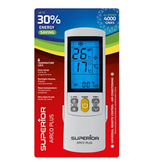 SUPERIOR UNIVERZALNI DALJINSKI UPRAVLJAČ ZA KLIME AIRCO PLUS