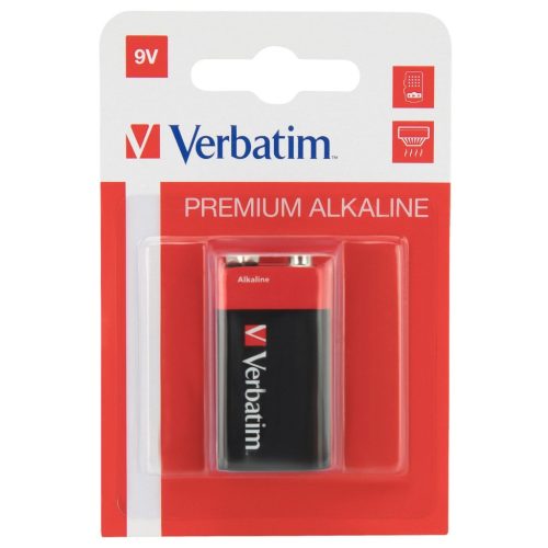 BATERIJE VERBATIM #49924 ALKALNE D 9V 1K