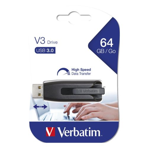 USB STICK VERBATIM 3.0 #49174 64GB STORENGO V3 BLACK