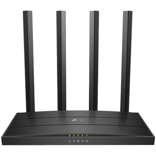 TP-Link Archer C6 AC1200 Wireless MU-MIMO Gigabit Router,867 Mbps at 5 GHz and 400 Mbps at 2.4 GHz band,1× Gigabit WAN Port,4× Gigabit LAN Ports, 1.2 GHz CPU,4×Fixed High-Performance Antennas,WPA3, Router/AP mode, Beamforming,Tether app,SPI firewall