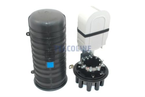 NFO Splice Closure 288F, 7 round entries, 1 oval, 6 trays, Height 500 mm, Pole and Wall mount