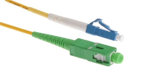 NFO Patch cord, LC UPC-SC APC, Singlemode 9 125, G.657A2, Simplex, 1m