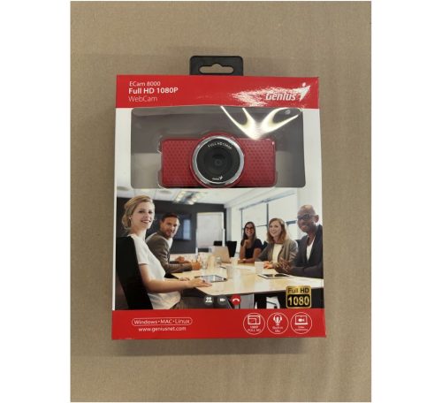 Oštećen (ambalaža) Webcam Genius ECam 8000 crvena