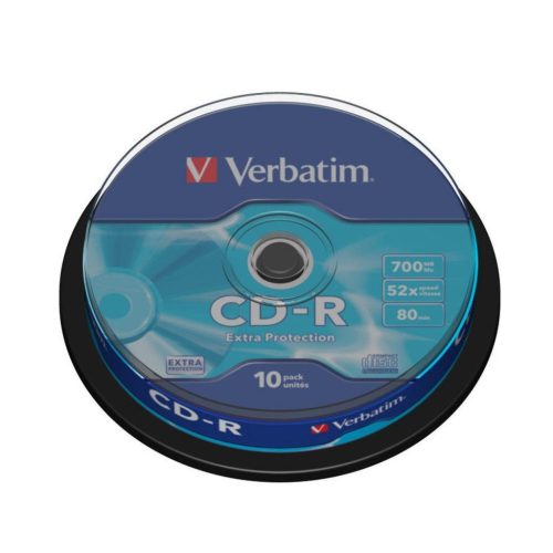 CD-R VERBATIM #43437 700MB 52X SP10 EXTRA PROTECTION SURFACE