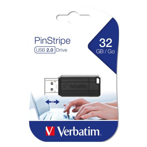 USB STICK VERBATIM 2.0 #49064 32GB PINSTRIPE BLACK (zamjena Š/43111)