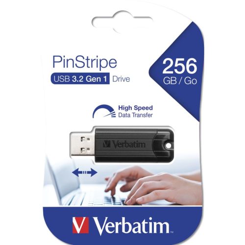 USB stick Verbatim 3.0 #49320 256GB Pinstripe black