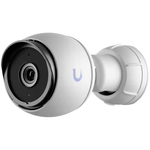 UBIQUITI G4 Bullet; 2K (4MP) video resolution; Flexible 3-axis adjust mount; 9 m (30 ft) IR night vision; AI event detections; Record audio with an integrated microphone; Connect and power using PoE; Ruggedized metal enclosure; Weatherproof (outdoor exposed).