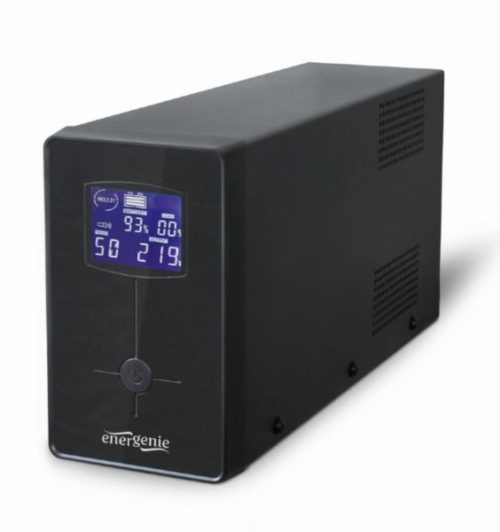 Gembird UPS with USB and LCD display, 1500 VA, black