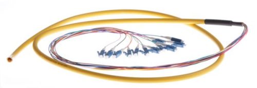 NFO Fiber optic pigtail LC UPC, SM, G.652D, 900um, 3m, 12 pack, Jacketed