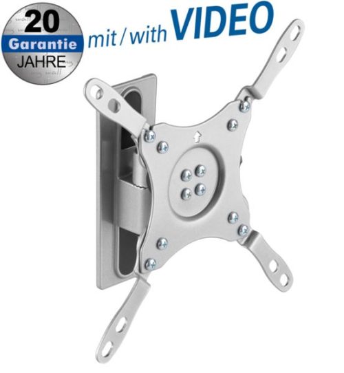Transmedia TV wall mount for motorhomes caravans, 13"-43", 86mm