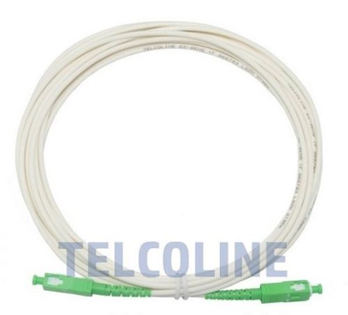 NFO Patch cord, SC APC-SC APC, Singlemode 9 125, G.657B3, Simplex, 1m, LSZH, White