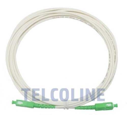 NFO Patch cord, SC APC-SC APC, Singlemode 9 125, G.657B3, Simplex, 5m, LSZH, White