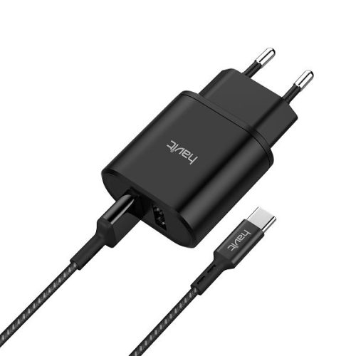 HAVIT PUNJAČ KUĆNI DUO USB-Type C sa bežičnim punjačem za Sat PD22W UC132 EU