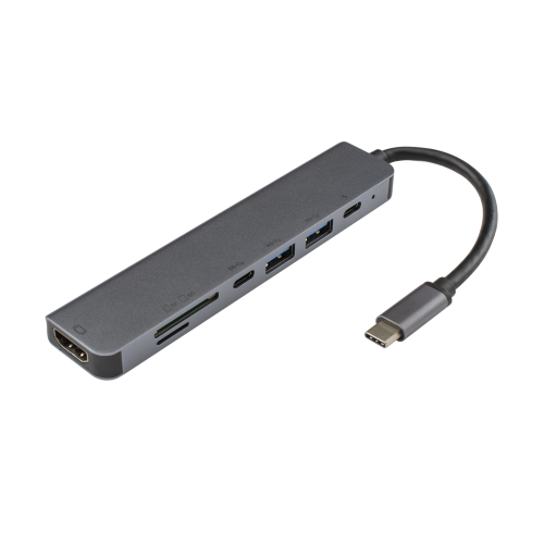 ADAPTER USB TYPE-C -> HDMI/USB3.0/SD+TF - 7u1