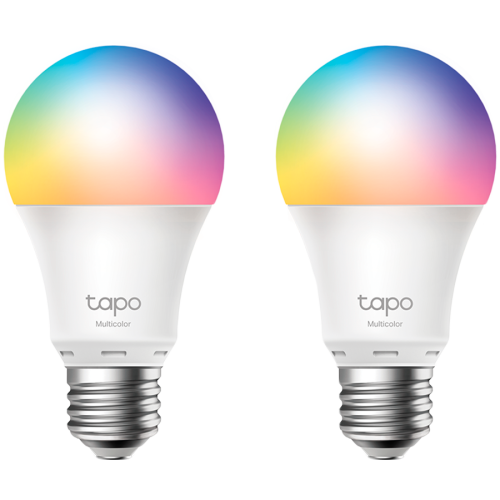 TP-Link Tapo L530E Smart Wi-Fi Light Bulb, Multicolor, 2.4 GHz, IEEE 802.11b/g/n, E27 Base, 220–240 V, 50/60 Hz, 2,500 K – 6,500 K, Multicolor, No Hub Required, Voice Control (works with Amazon Alexa and Google Assistant), Remote Control, 2 PACK
