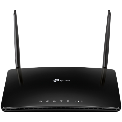 AC1200 4G LTE Advanced Cat6 Gigabit RouterBuild-In 300Mbps 4G+ LTE Advanced ModemSPEED: 867 Mbps at 5 GHz + 300 Mbps at 2.4 GHz, 4G+ Cat6 300/50 MbpsSPEC: 2× Antennas, 3× Gigabit LAN Ports, 1× Gigabit WAN/LAN Port, LTE-FDD/LTE-TDD/DC-HSPA+/HSPA+/