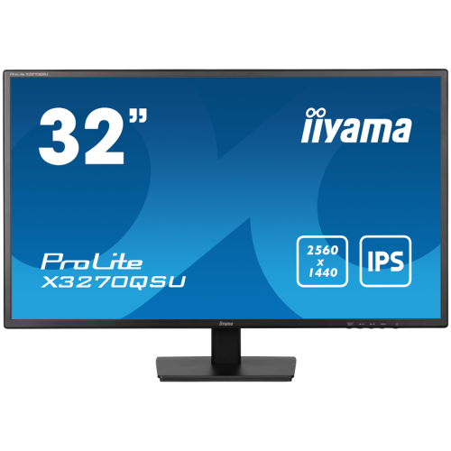 IIYAMA Monitor LED X3270QSU-B1 31.5" IPS WQHD 2560 x 1440 @100Hz 250 cd/m² 1200:1 3ms HDMI DP USB Hub Tilt