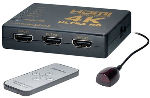 Transmedia 5-way HDMI Switch 4K@30Hz